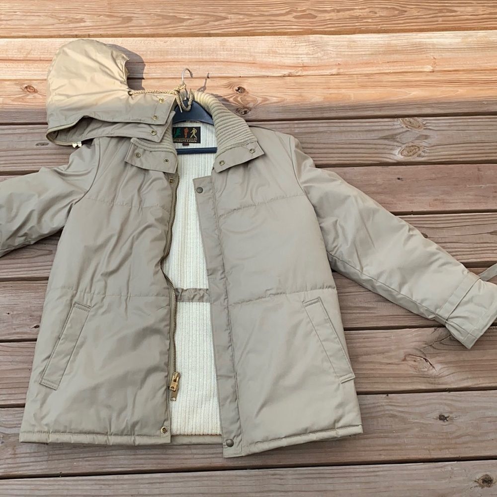 VTG Robert Lewis fall winter jacket long size 42 XL in EUC tan color